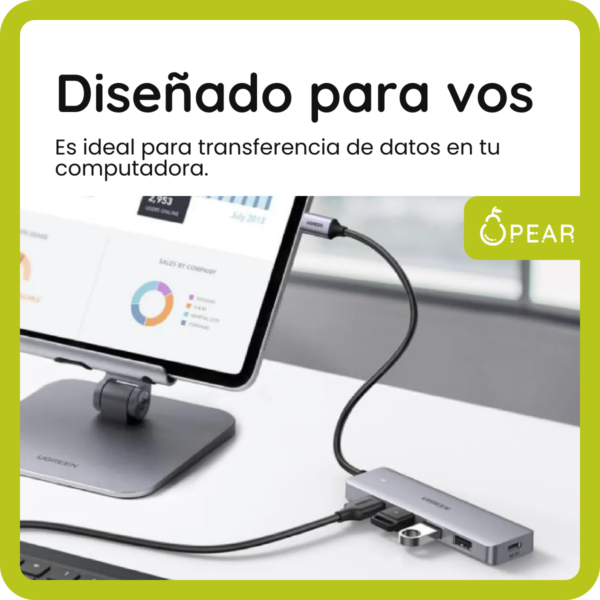 Adaptador Usb 3.0 5gbps 4 Puertos Usb A Ficha Usb A