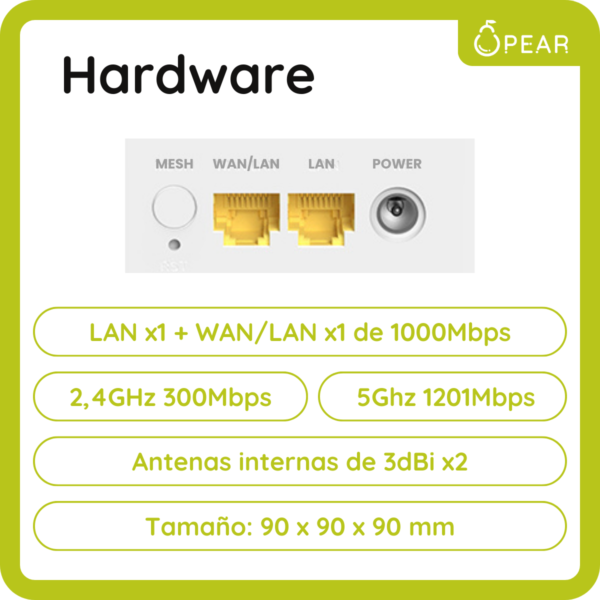 Router Mesh Wifi Tenda Ex3 Pack 3 Nodos 2,4ghz 5ghz