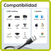 Adaptador Usb 3.0 5gbps 4 Puertos Usb A Ficha Usb A