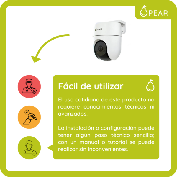 Cámara De Seguridad Wifi Domo Color Full Hd Ezviz H8c 2mp 1080 Vista 360 Color Blanco