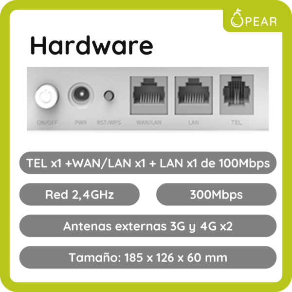 Modem Router Wifi Chip 4g Tenda 4g06 300mbps 2,4ghz Internet