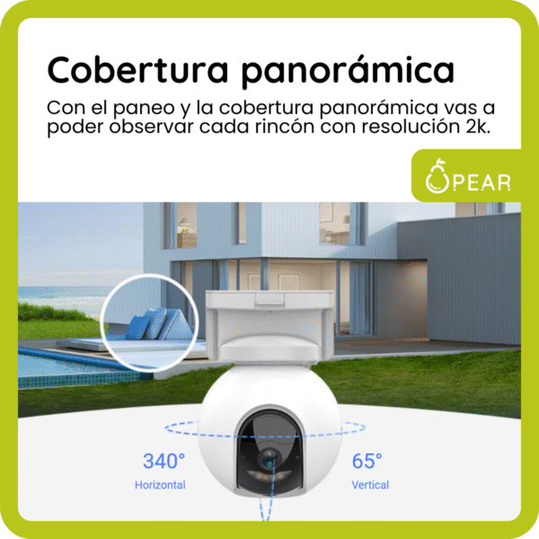 Camara Seguridad Wifi Ezviz Hb8 Domo 360 4mp 32gb Bateria