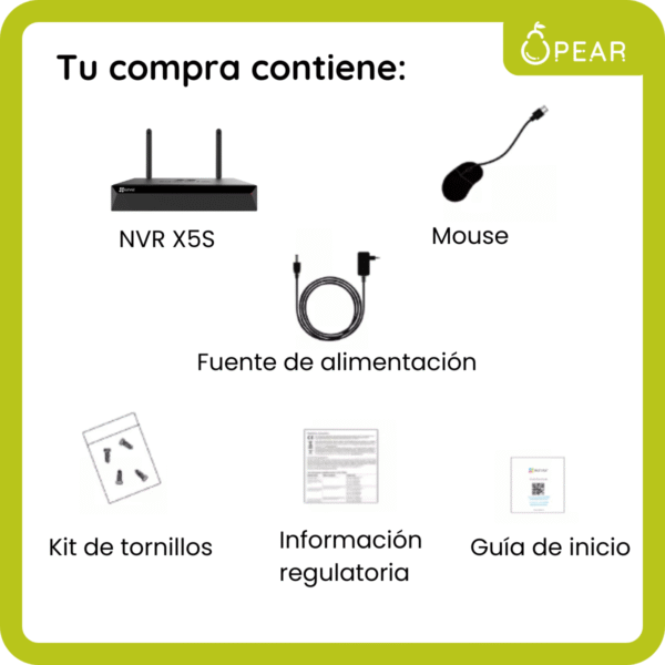 Grabadora De Video Nvr Ezviz X5s 8 Canales Full Hd 5mp