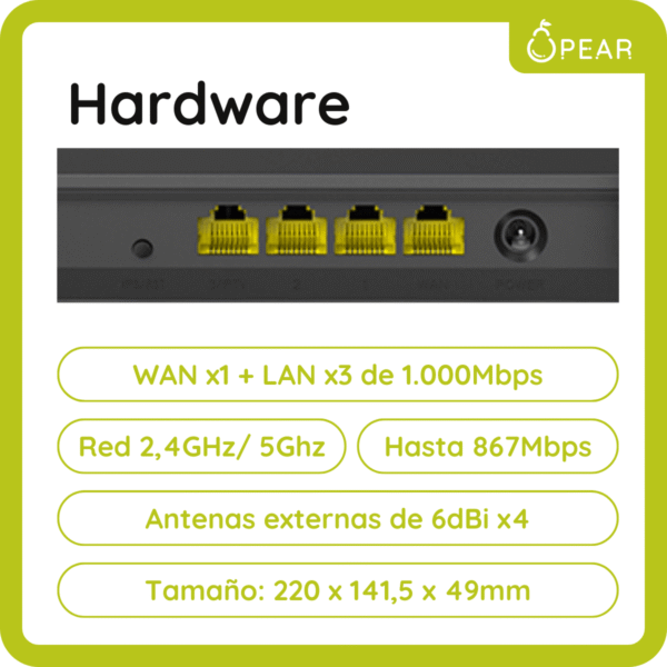Router Wifi Tenda Ac10 1167mbps 2,4 5ghz Inalámbrico Gigabit