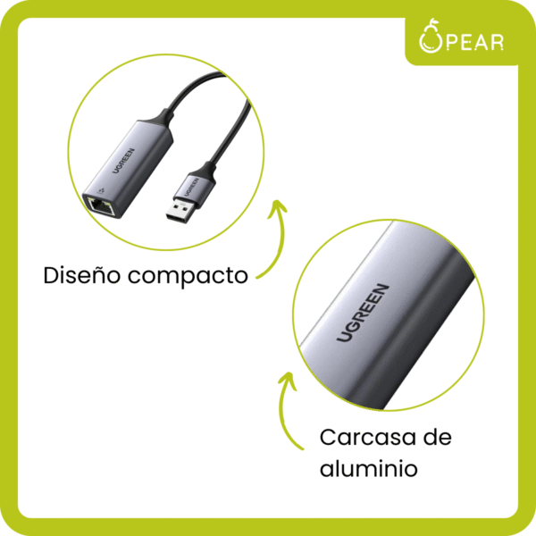 Adaptador De Red Ethernet Ugreen Usb A Rj45