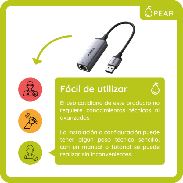 Adaptador De Red Ethernet Ugreen Usb A Rj45