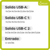Cargador Auto Ugreen Usb A Usb C Carga Rápida 75w 3 Puertos
