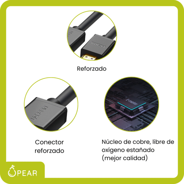 Cable Hdmi Ugreen 1metro 4k Video Audio Reforzado