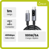 Cable Usb C A Usb C Ugreen 1m 100w Carga Rápida Reforzado