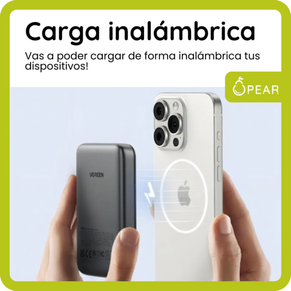 Power Bank Ugreen Inalámbrico Portátil 20w Qi Apple iPhone