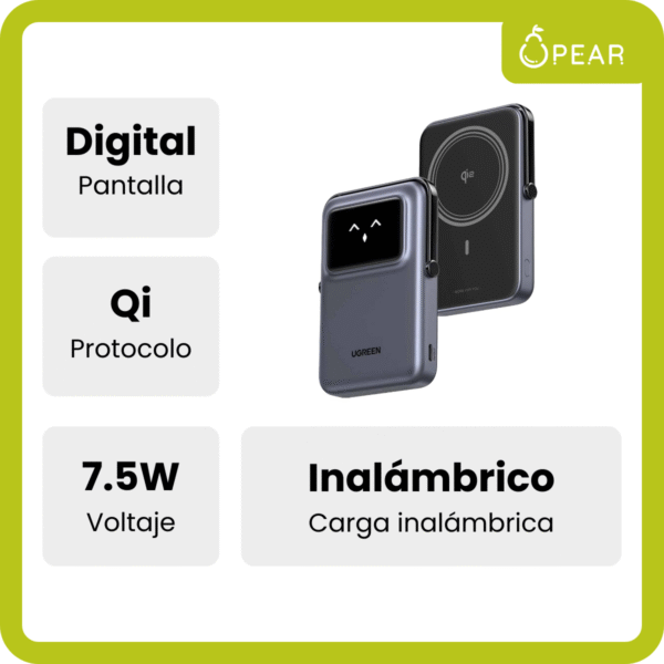 Power Bank Ugreen Inalámbrico Portátil 20w Qi iPhone Apple