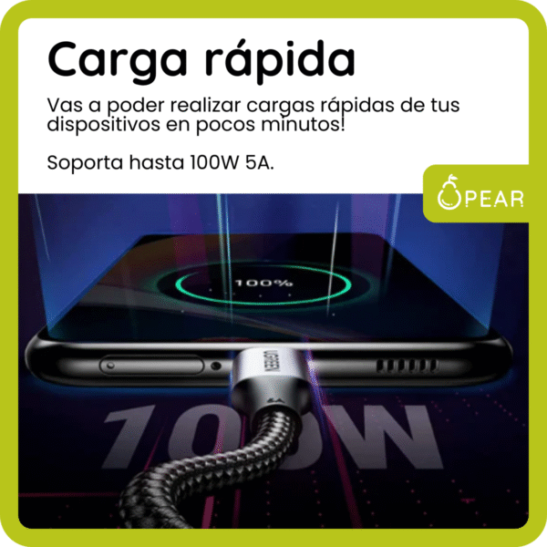 Cable Carga Rápida Ugreen Usb Tipo A a Tipo C 100w